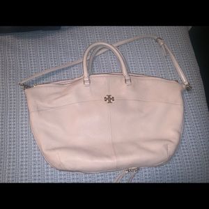 Tory Burch Cream Large Slouch Tote